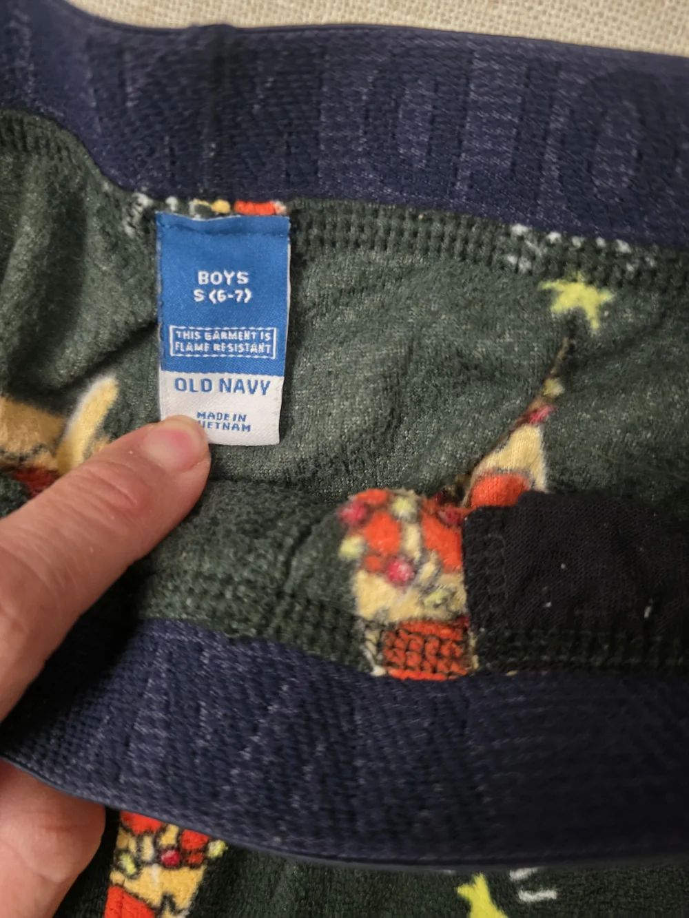 Old‎ Navy Plaid & Pizza Print Lounge Pants - Orange, Green Size 6 7 Small